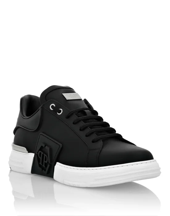 Rubber Leather PHANTOM KICK$ Lo-Top Sneakers Iconic Plein