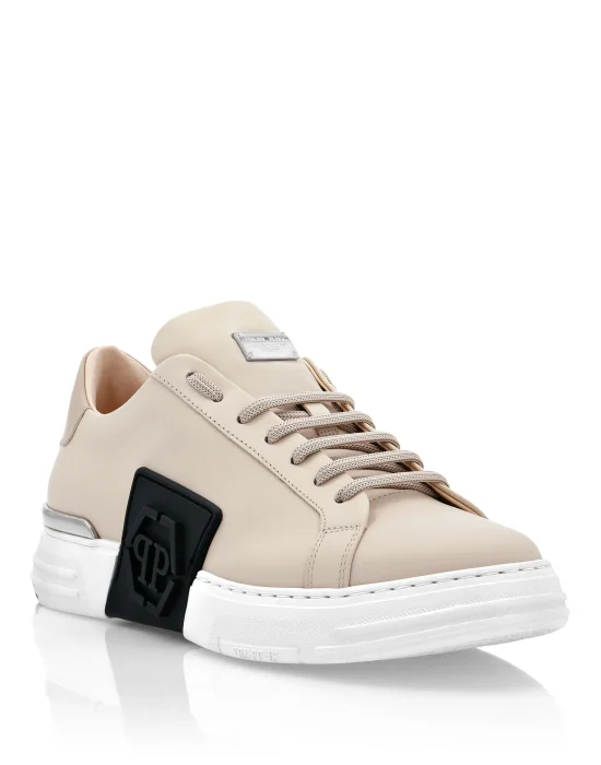 LO-TOP SNEAKERS PHANTOM KICK$ LEATHER HEXAGON ICONIC PLEIN