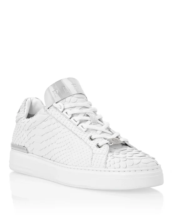 LO-TOP SNEAKERS SILVER $URFER PYTHON