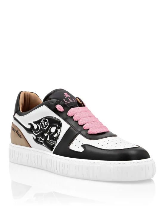 Mix Leather Lo-Top Sneakers