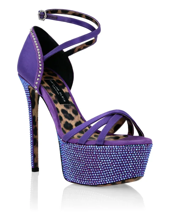 Crystal Platform Sandals