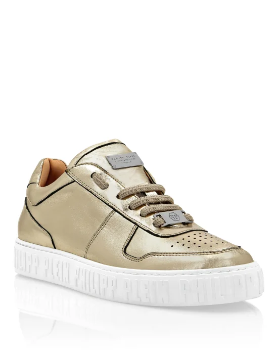 Laminated Leather Lo-Top Sneakers King Power