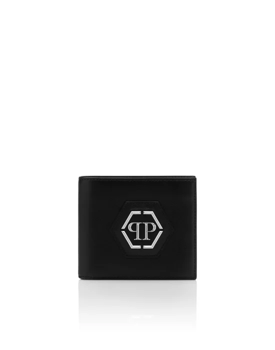 Leather French wallet Hexagon