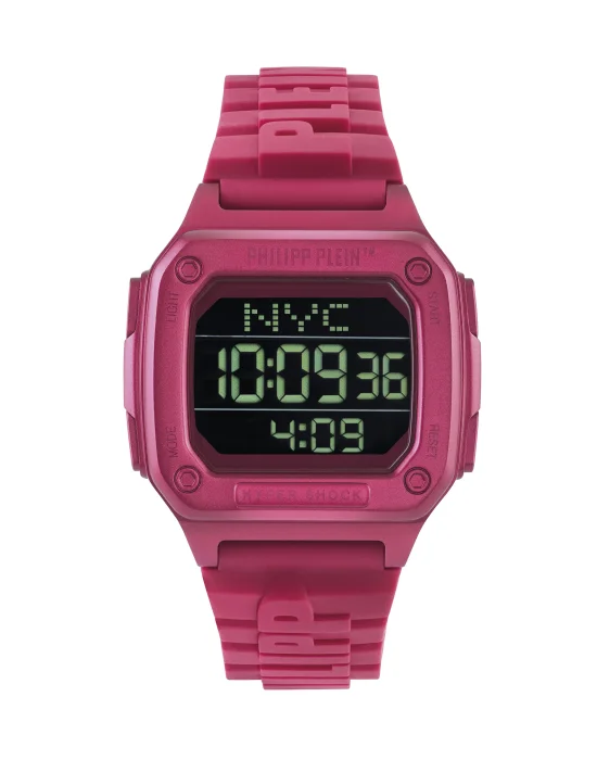 HYPER $HOCK 44MM - IP PINK CASE - BLACK DISPLAY - PINK STRAP - Watch