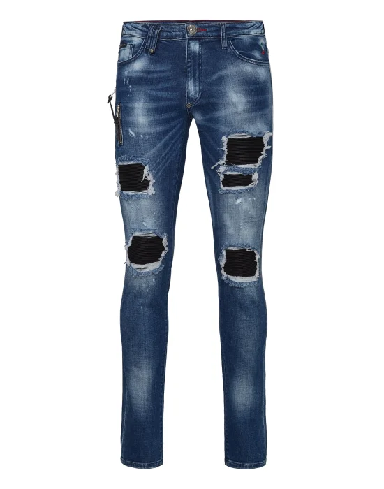 Denim Trousers Biker Destroyed