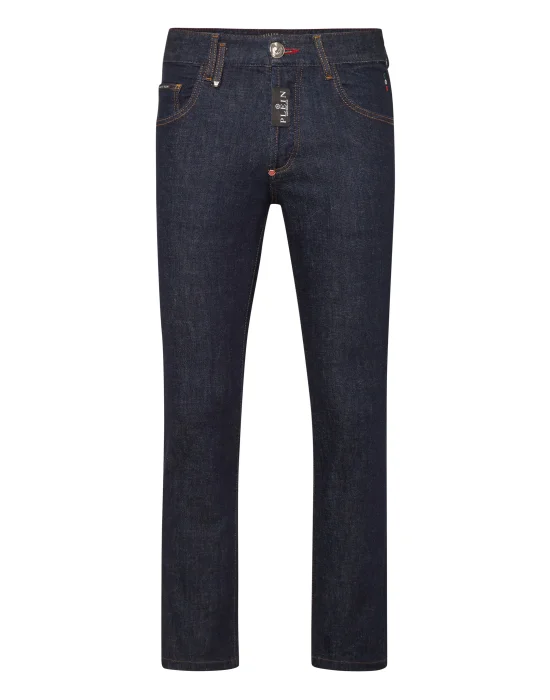 Denim Trousers Skinny Skull