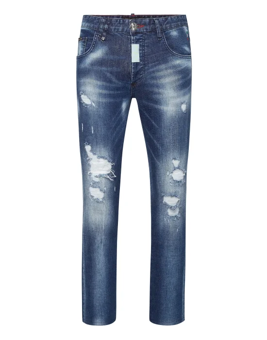 Denim Trousers Skinny Skull