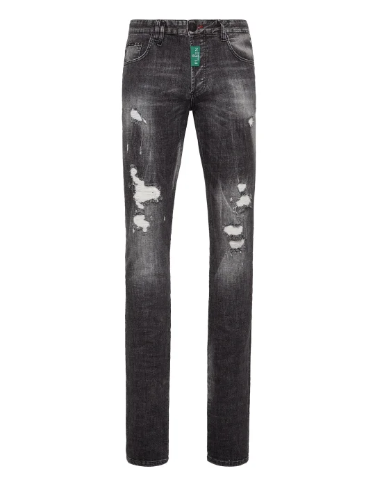 Denim Trousers Skinny Skull