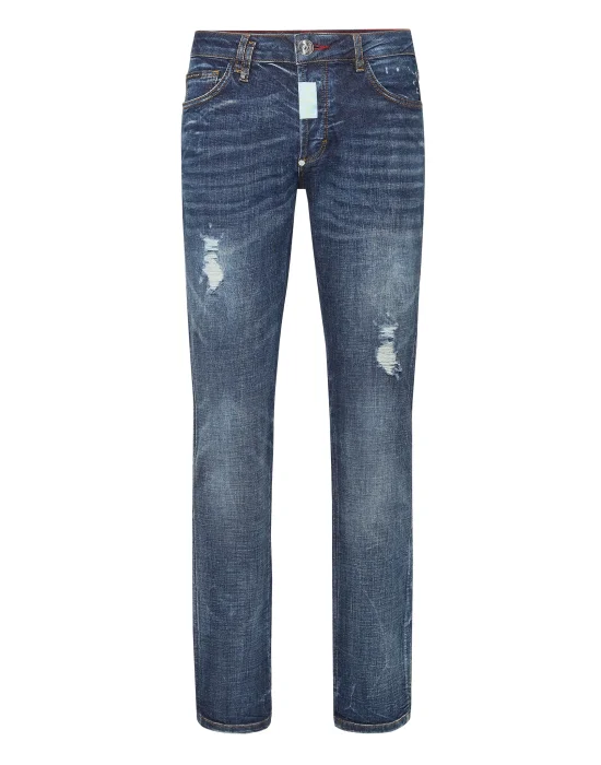 Denim Trousers Super Straight Cut Gothic Plein