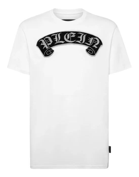 T-shirt Round Neck SS Stones Gothic Plein with Crystals
