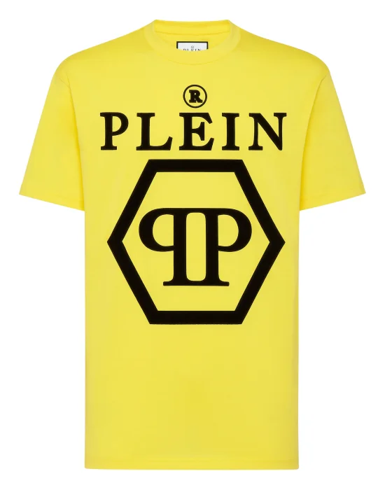 T-shirt Round Neck SS Flock print Hexagon