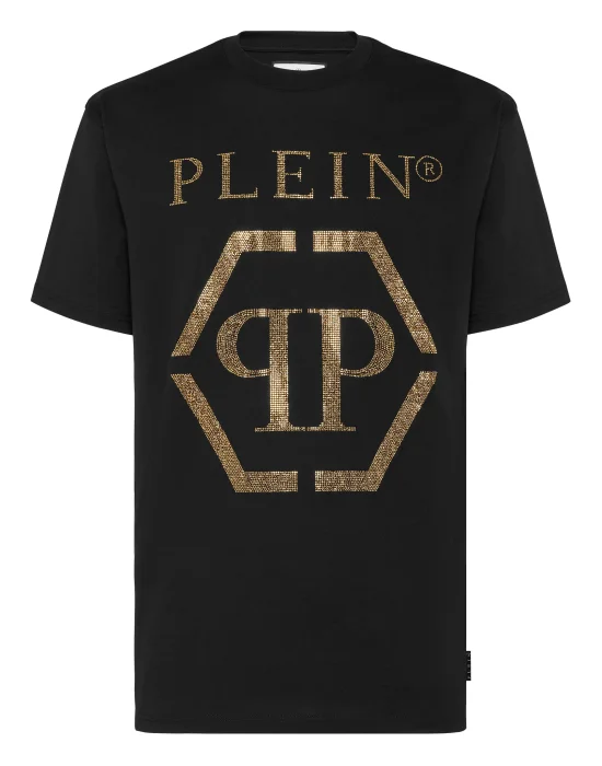 T-shirt Round Neck SS Hexagon with Crystals