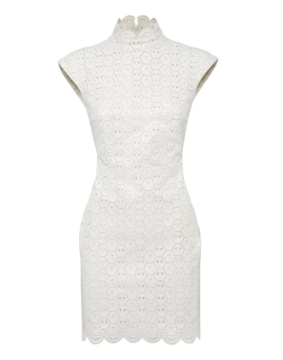 Sangallo Leather Dress