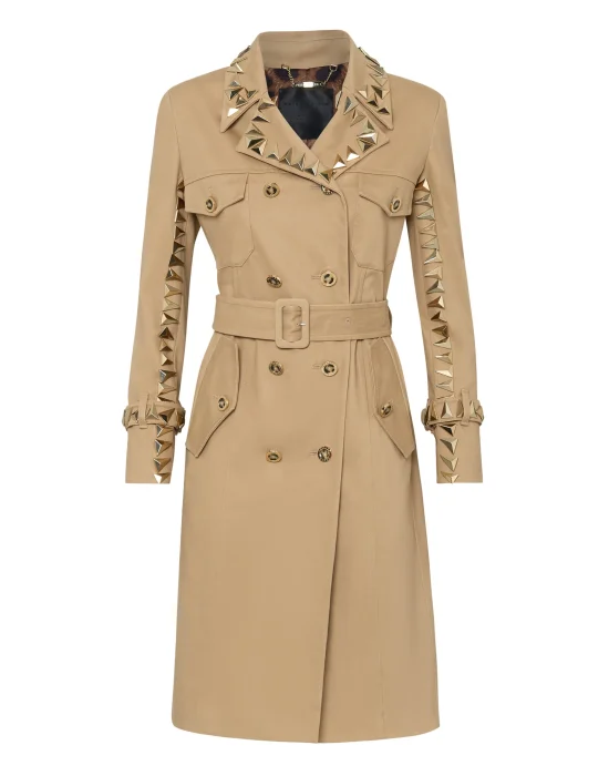 Canvas Trench coat Studs