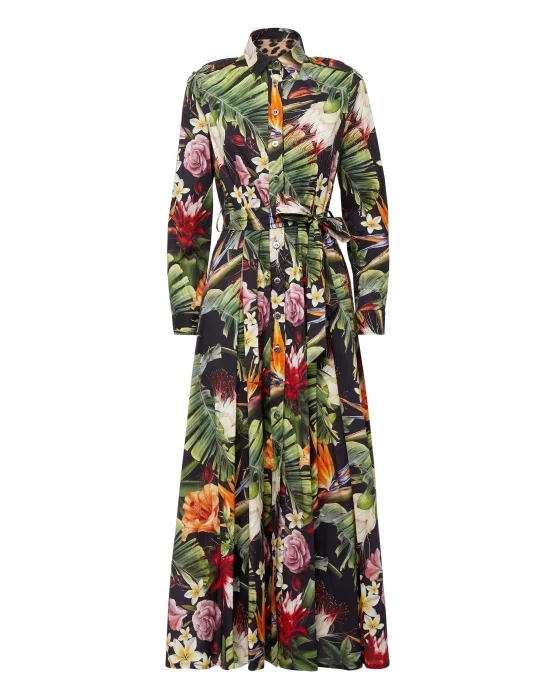 Long Shirt Dress Flowers
