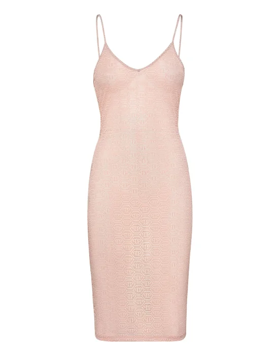 Tulle Midi Dress Monogram