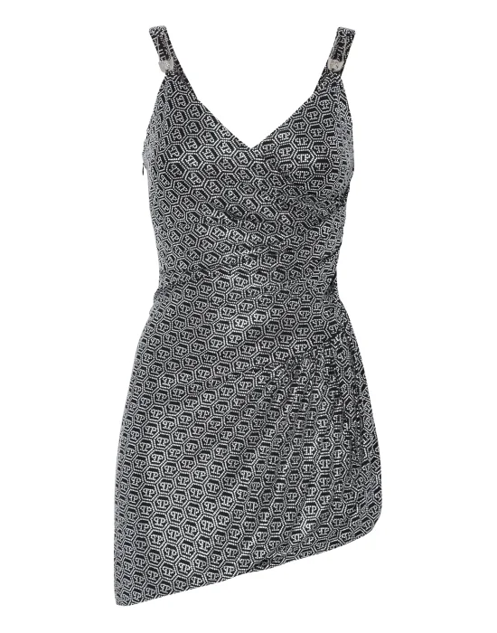 VENUS  MONOGRAM  DRESS with Crystals
