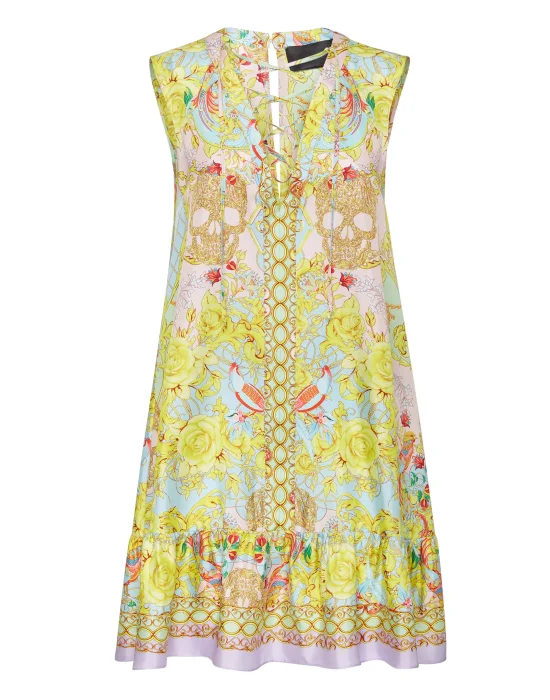 Twill Flare Mini Dress New Baroque