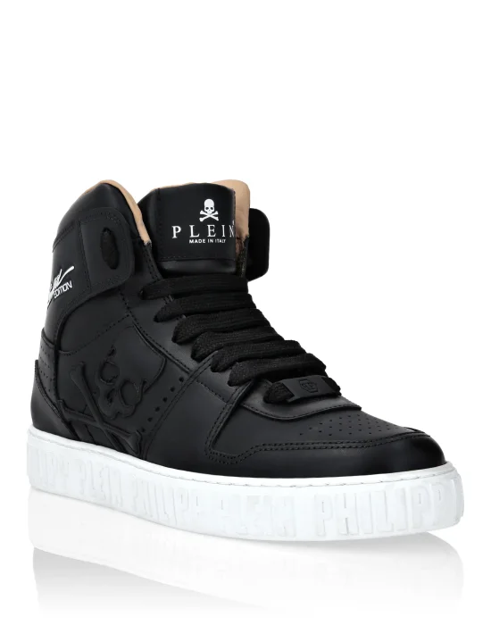 HI-TOP SNEAKERS NOTORIOUS LEATHER SKULL