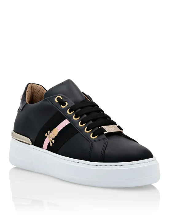 Leather Lo-Top Sneakers Stripes