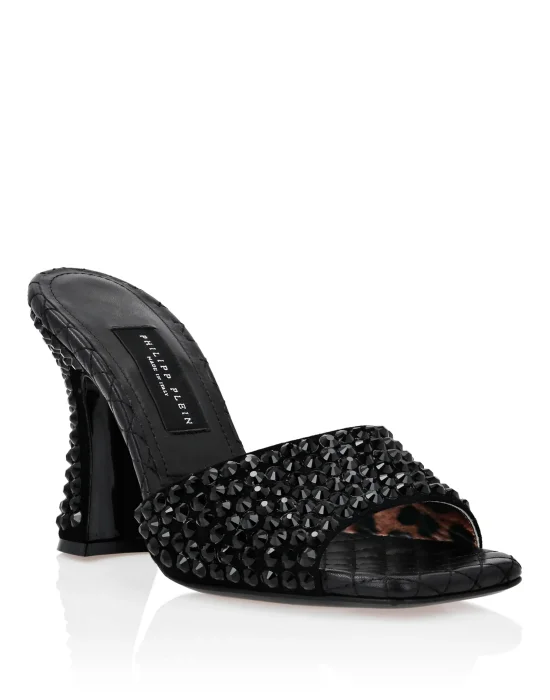 Strass Sandals High Heels Crystal with Crystals