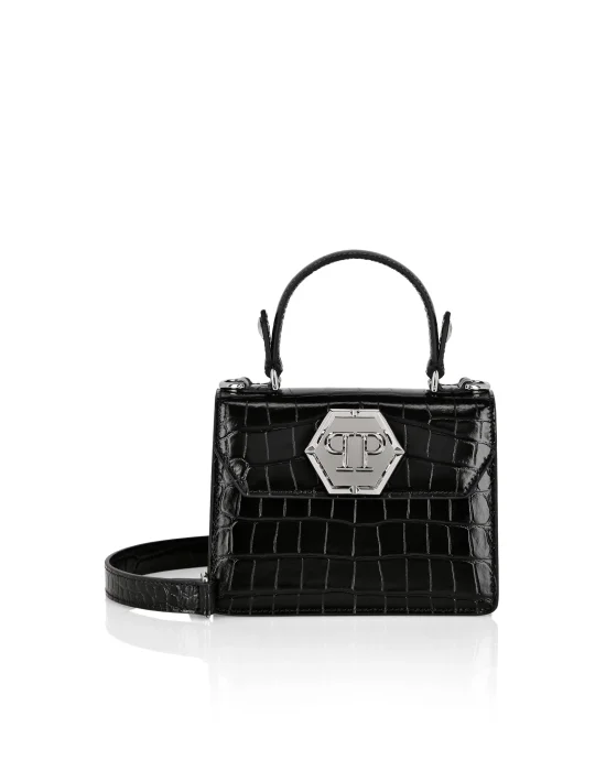 Croco Embossed Superheroin Small Handle bag