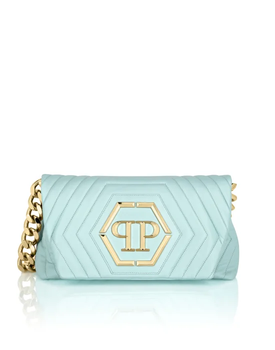 Small Nappa Matellase` Shoulder Bag Hexagon
