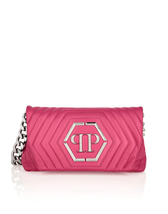 Small Nappa Matellase` Shoulder Bag Hexagon
