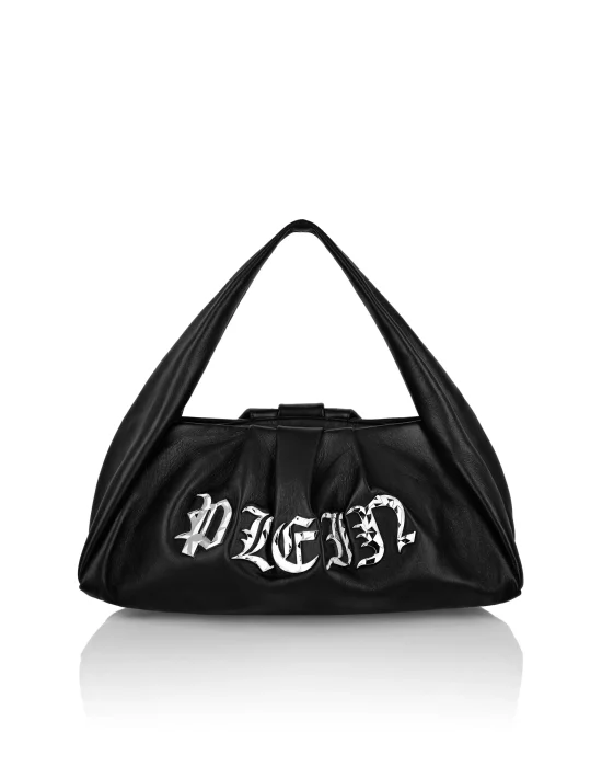 Softy Nappa Shoulder Bag Gothic Plein