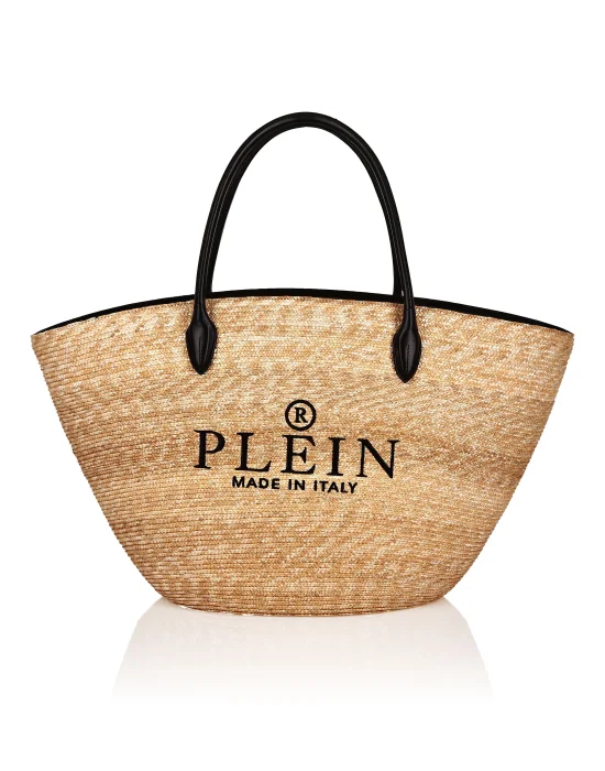 Raffia Handle Bag Iconic Plein