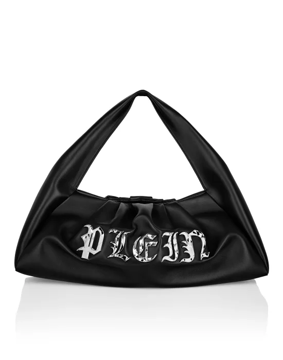 Large Softy Nappa Shoulder Bag Gothic Plein
