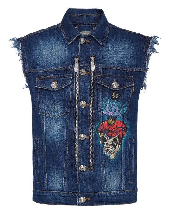 Denim Vest Love Tattoo