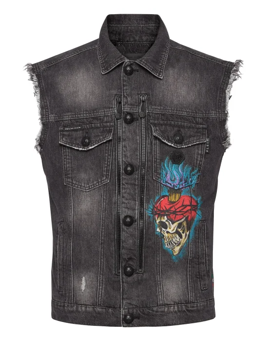 Denim Vest Love Tattoo