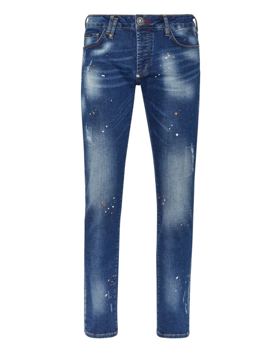 Denim Trousers Super Straight Cut Skull&Bones