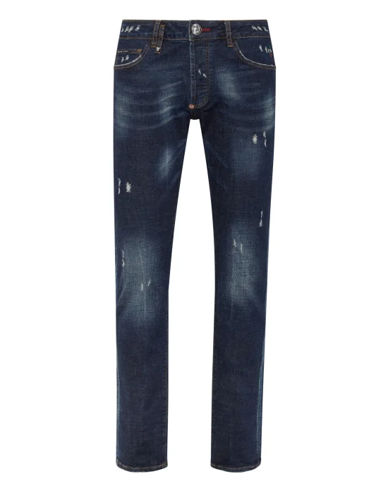 Denim Trousers Super Straight Cut Skull&Bones