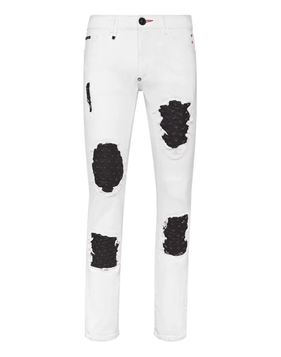 Denim Trousers Biker Fit Stars