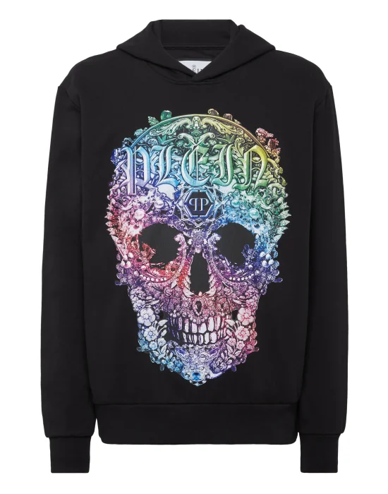 Hoodie sweatshirt Baroque Skull