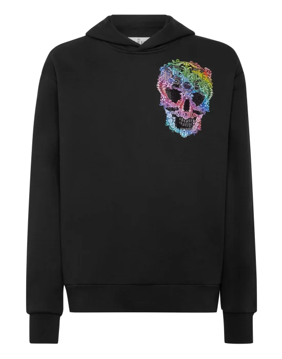 Hoodie sweatshirt Baroque Skull