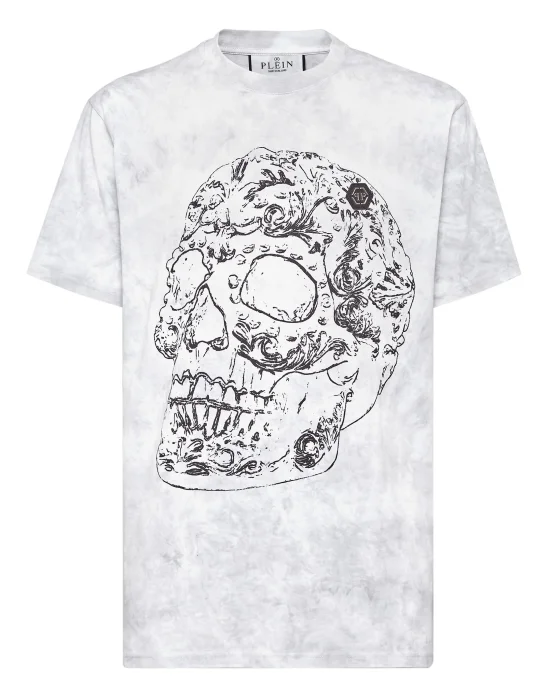 Tie-Dye T-shirt Round Neck SS Gothic Banner