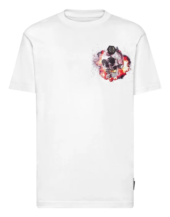 T-shirt Round Neck SS Skull on fire