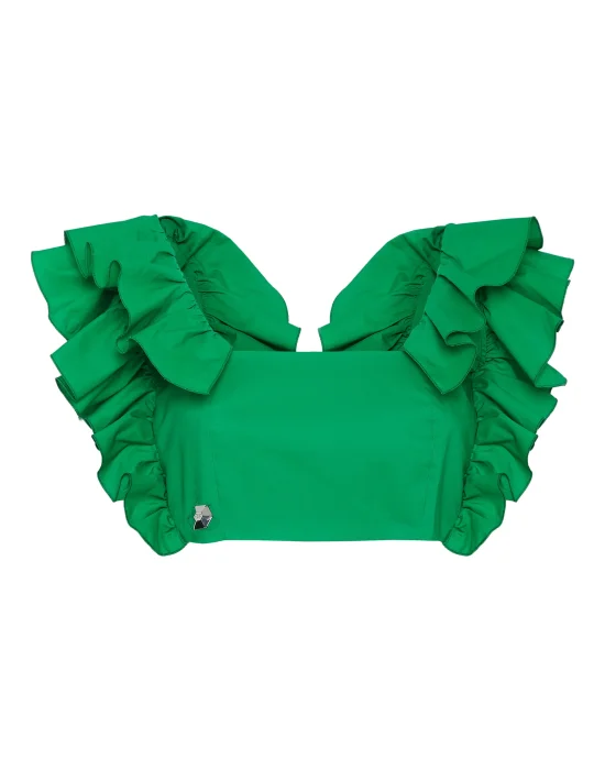 Volant Cropped Top