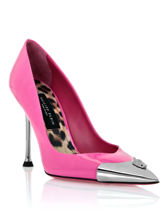 Crystal Skull Patent Leather Pumps