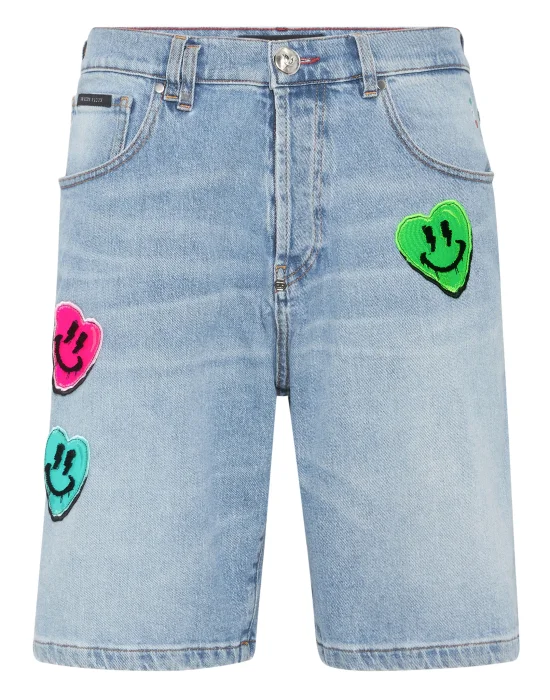 Denim Shorts Formentera Fit Smile Graffiti