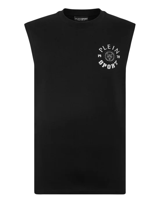 Sleeveless T-shirt Round Neck