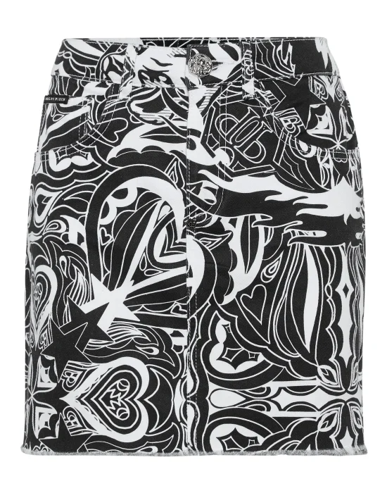 Denim Mini Skirt Tribal Circus
