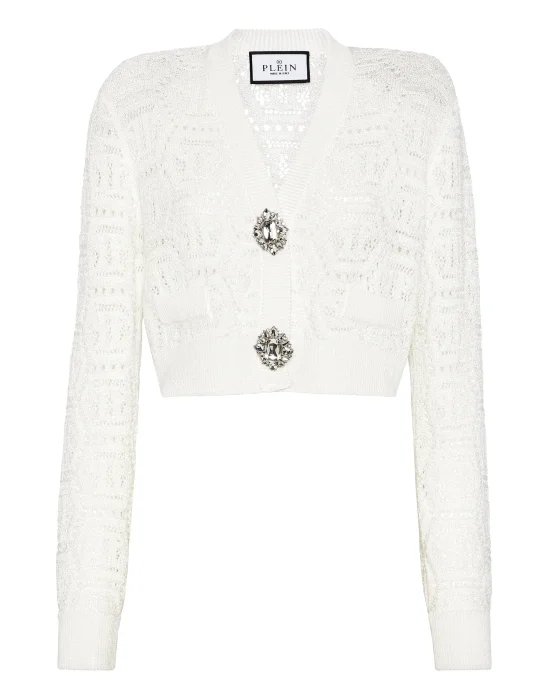 Lurex Knit Cardigan Monogram