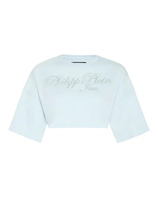 Cropped T-shirt with Crystals Philipp Plein TM