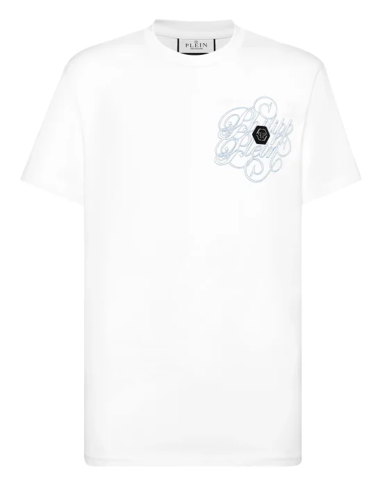 T-shirt Round Neck Plein Coursive Stones