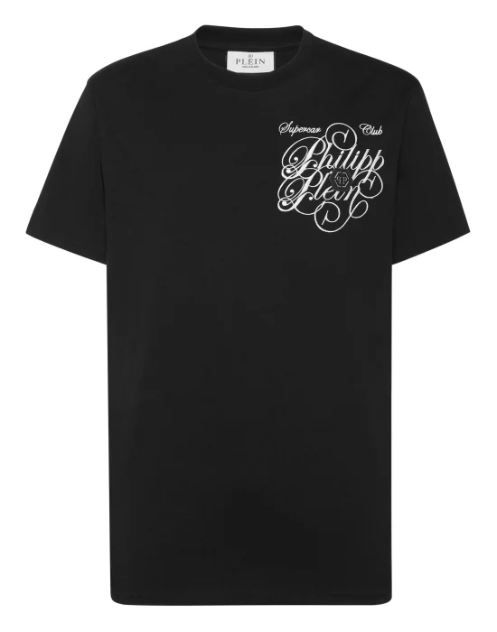 T-shirt Round Neck Plein Coursive Stones