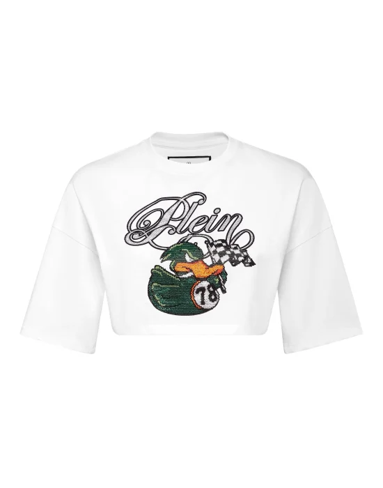 Cropped Round Neck T-Shirt PP Duck